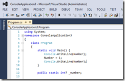 Blue Color in Visual Studio 2012