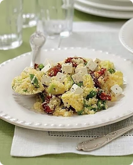 Cuscus freddo con pomodori e cipollotti