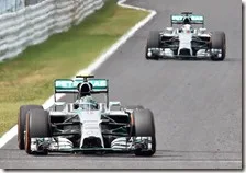 Le due Mercedes nelle prove libere del gran premio del Giappone 2014