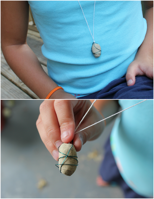Rock Necklace Kids Craft