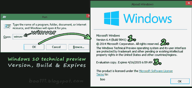 Windows10 Version and Build 