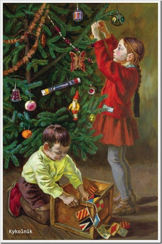 Хохловкина Эльза Давидовна (Россия, 1934)  «Дети у елки»   1970