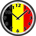 Belgium Flag Analog Clock logo