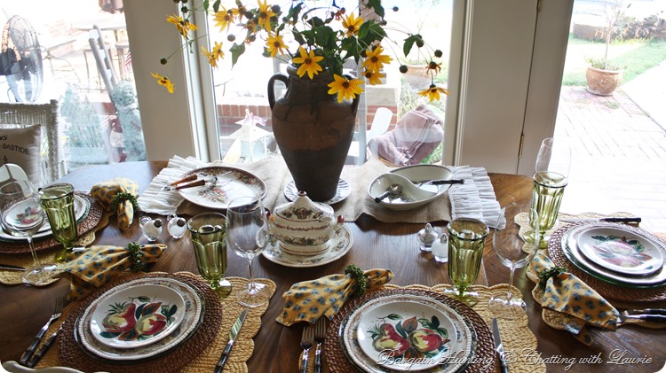 Almost Autmn Tablescape-Bargain Hunting with Laurie