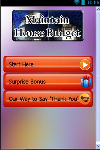 Maintain House Budget