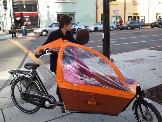 Dutch Bakfiets cargo bike in California