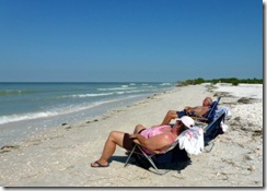 Relaxing at Honeymoon Island State Park near Tampa
