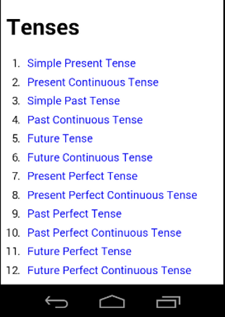 Tenses