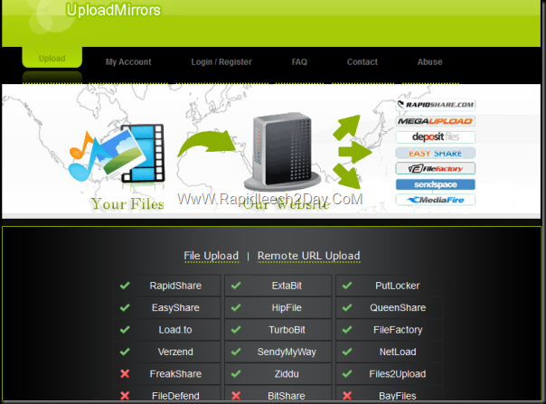 Uploadmirrors-multiple-file-hosting-sites