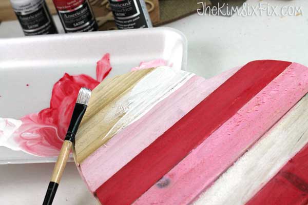 Painting red pink heart