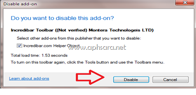 ยกเลิการใช้งาน Toolbar ในเวบบราวเซอร์