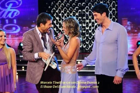 Marcelo Tinelli se r¡e con Denise Dumas 2.JPG