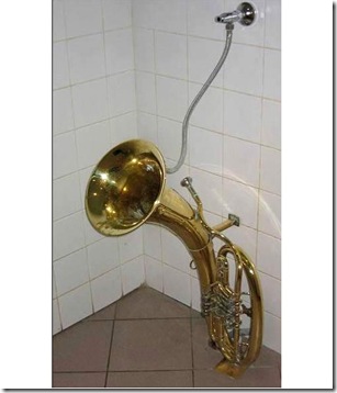 French horn urinal