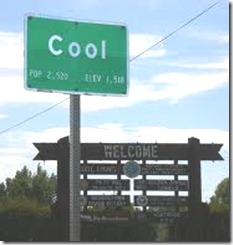 Cool City Limit sign