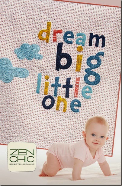 Dream Big modern baby quilt pattern Zen Chic
