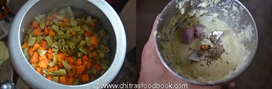 mixed veg kootu step by step picture