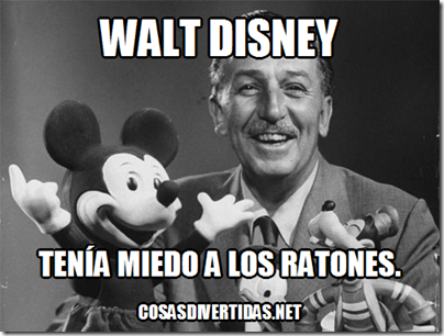 Walt Disney miedo a los ratones.