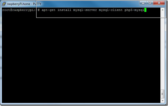 sudo apt-get install mysql-server mysql-client php5-mysql 
