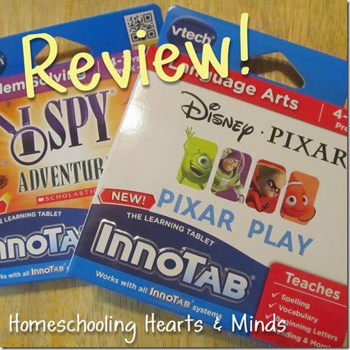 Review of I Spy Adventure and Pixar Play for Innotab 3S at Homeschooling Hearts & Minds