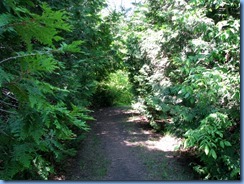 4681 McRae Point Provincial Park path beside our motorhome down to Lake Simcoe