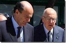 Pier Luigi Bersani e Giorgio Napolitano