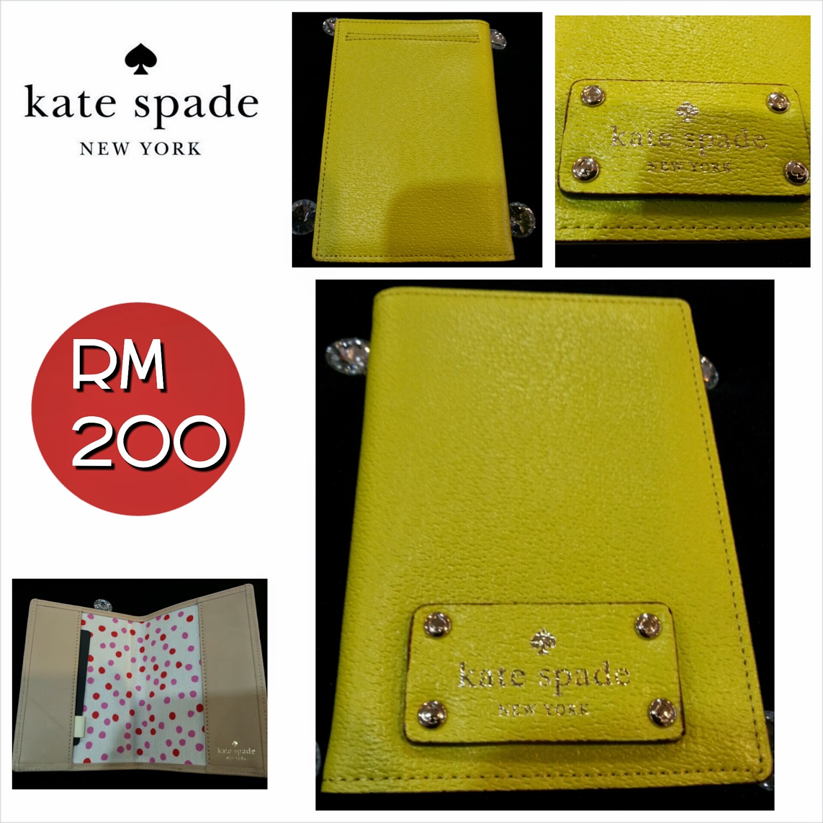 KATE SPADE Passport Holder (Yellow) SHANTEK COLLECTION