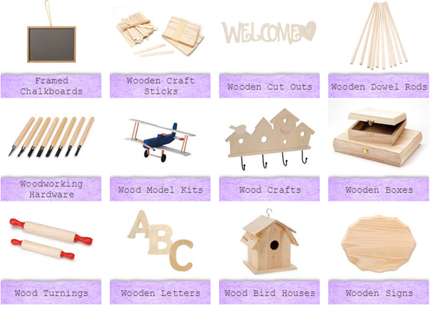 wood crafts at Consumer Crafts