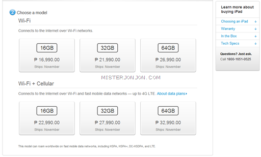 LEAKED: Alleged iPad mini Pricing for the Philippines