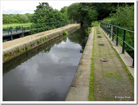 Aqueduct over the river Irwell, Burrs Country Park. Water supply for the Manchester, Bolton & Bury canal.