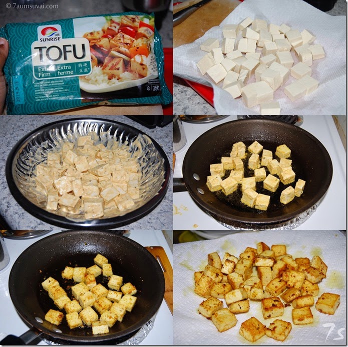 Tofu tawa masala process 1