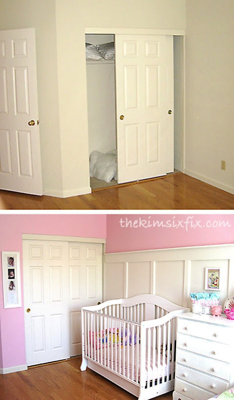 Girls room before and after