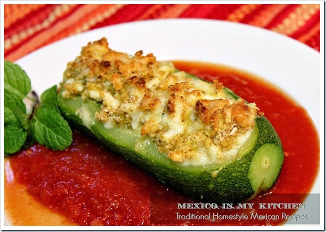 Cheese Stuffed Zucchini | Calabacitas Rellenas de Queso