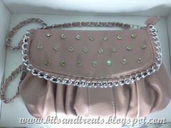 hyphen luxe old rose studded purse, by bitsandtreats
