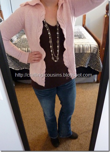 refashion a sweater to a cardigan (3.5)