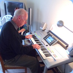 Peter Brophy playing the Tyros 3 along with Jim Nicholson on Clavinova and Rob Powell on the Yamaha Electone EL15.