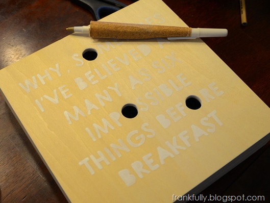 sandpaper wrapped around a pen to sand the inside of the holes sandpaper wrapped around a pen to sand the inside of the holes