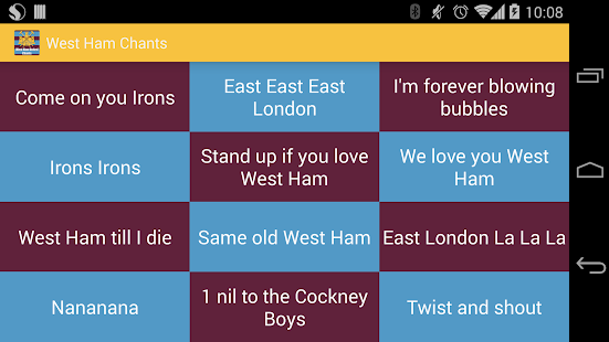 Free Download West Ham Chants Soundboard APK for Android