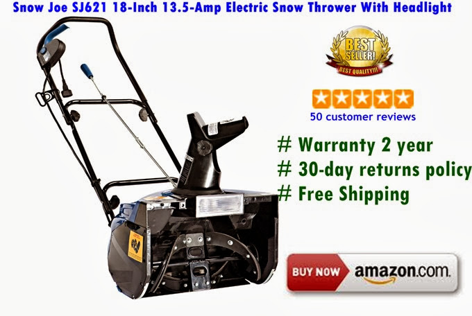 Snow Joe SJ621 18-Inch 13.5-Amp Electric Snow Thrower With Headlight