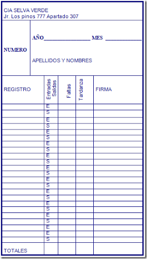 formato lista de asistencia laboral