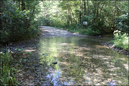 stream crossing on FS road 283 to High Shoals Falls