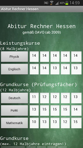 Abitur Rechner Hessen