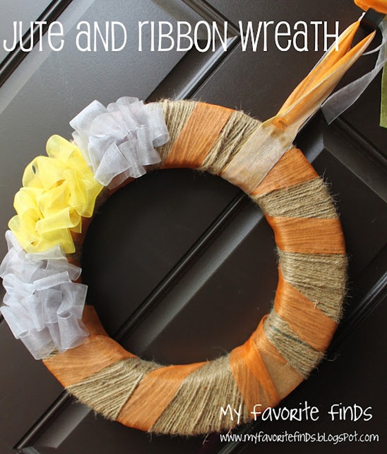 jute and ribbon wreath
