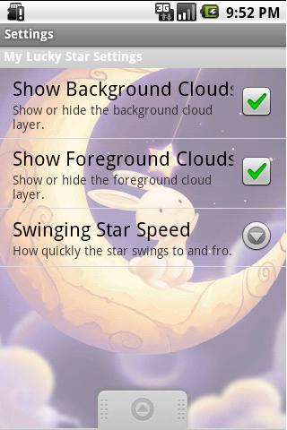 My Lucky Star Live Wallpaper Screen 2