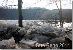 Susquehann River ice jam, by Sue Reno, Image 2