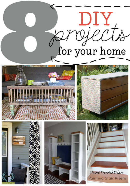 8 DIY Projects for Your Home at GingerSnapCrafts.com #diy #home #linkparty #features