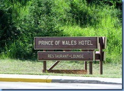 1289 Alberta Hwy 5 South - Waterton Lakes National Park - 1927 Prince of Wales Hotel on Upper Waterton Lake - sign