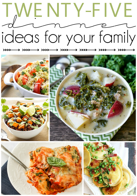 25  Dinner Ideas for Your Family at GingerSnapCrafts.com #dinnerideas #linkparty #features