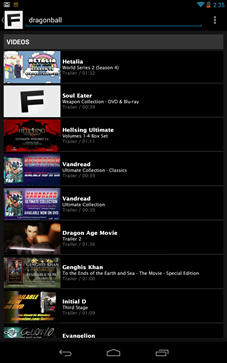 funimation app search fail