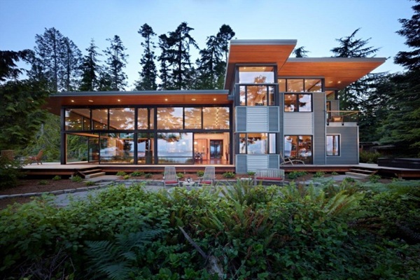 Fachada Fachada moderna Residencia Port Ludlow Nils Finne