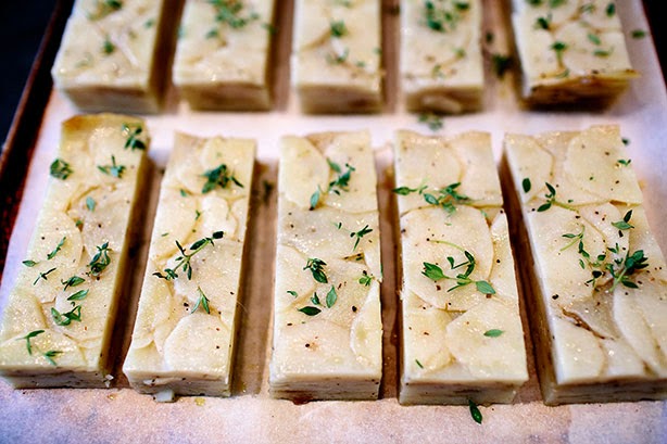 Potato Pave (one of the main course elements), made by Foodish using fresh produce from the Fyshwick Fresh Food Market. HerCanberraDinner113.jpg